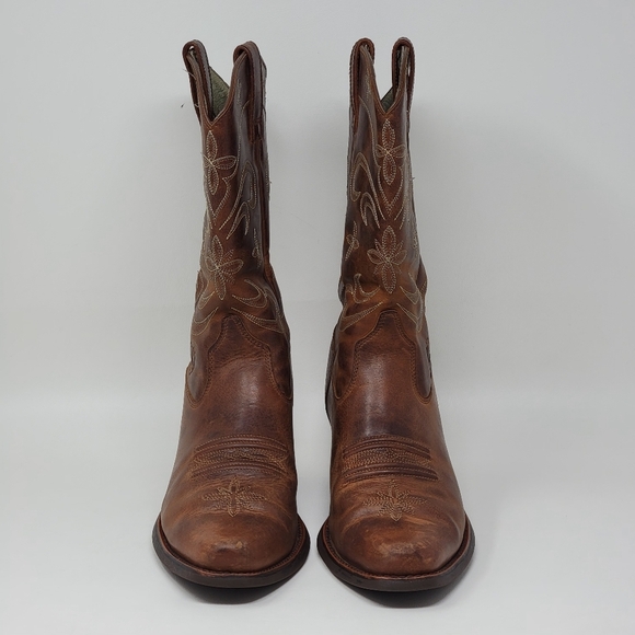 Ariat Brown Leather Cowgirl Western Boots Pull On Pointed 13625 Womens Size 7.5B - Picture 6 of 11